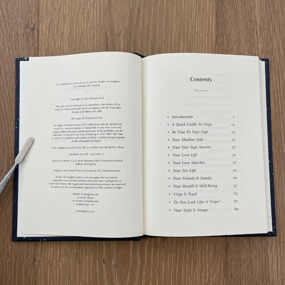 Virgo Book 2018 Sally Kirkman Hardback Astrology Astrological Sign Zodiac - Picture 5 of 9